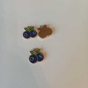 Blue Enamel Berry Charm Pendant for Kids Accessories
